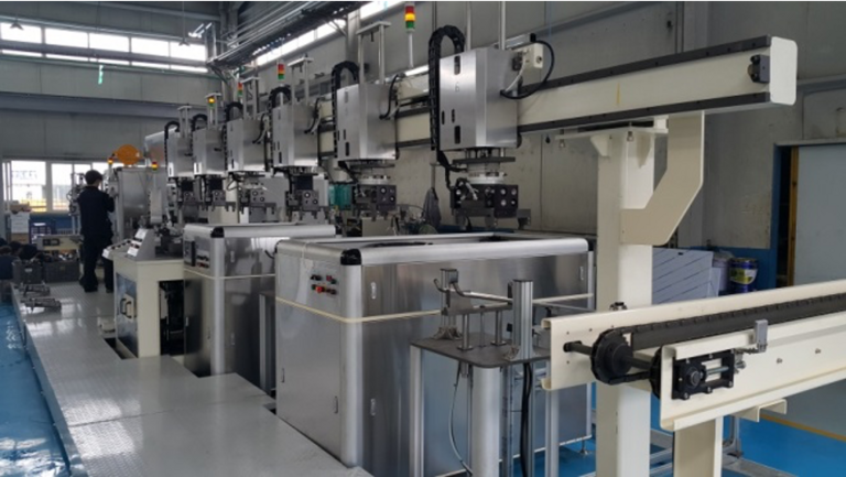 자동차 쇼바 용접 라인