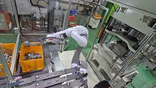 100톤 프레스 로딩언로딩 자동화